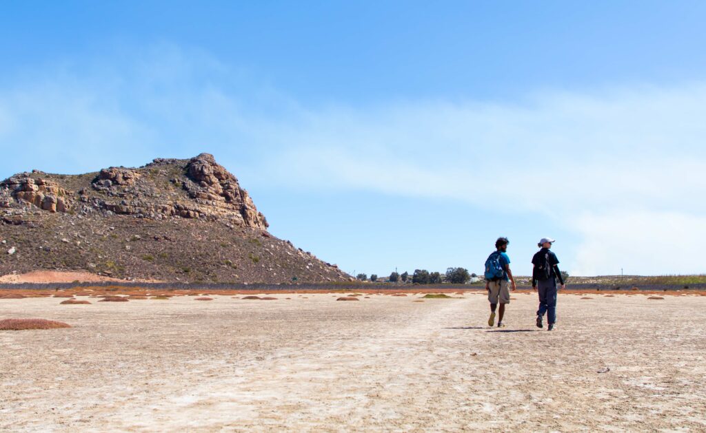 Two people walking Cape Camino Pilgrimage